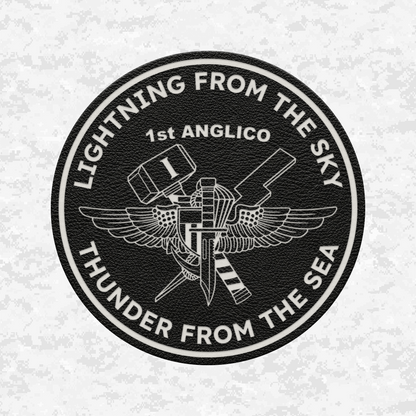 1st ANGLICO Jack | Lightning From The Sky, Thunder From The Sea | Leather Patch | Velcro Backed