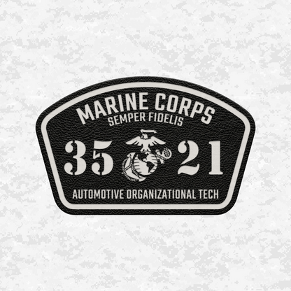 MOS 3521 Automotive Organizational Technician | Leather Patch | Velcro Backed