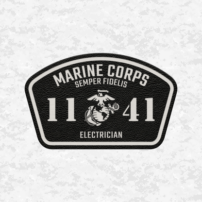 MOS 1141 Electrician | Leather Patch | Velcro Backed