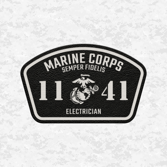 MOS 1141 Electrician | Leather Patch | Velcro Backed