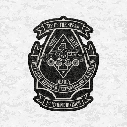 1st Light Armored Reconnaissance Battalion "Highlanders" | Leather Patch | Velcro Backed