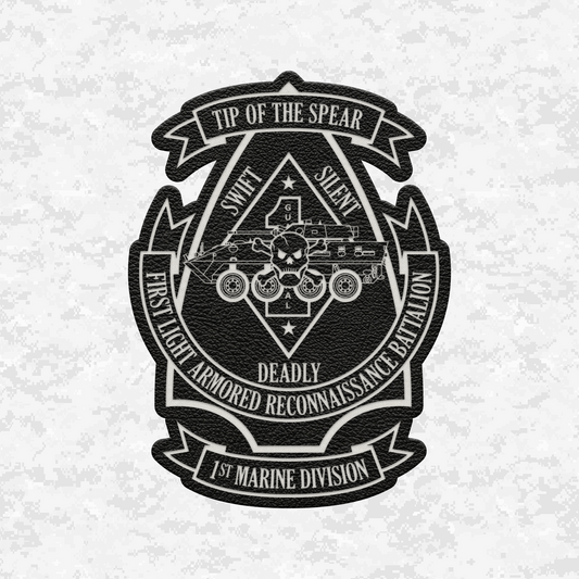 1st Light Armored Reconnaissance Battalion "Highlanders" | Leather Patch | Velcro Backed