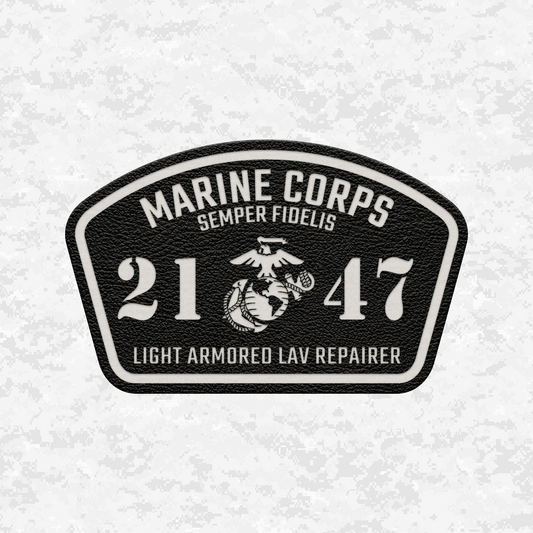 MOS 2147 Light Armored LAV Repairer | Leather Patch | Velcro Backed