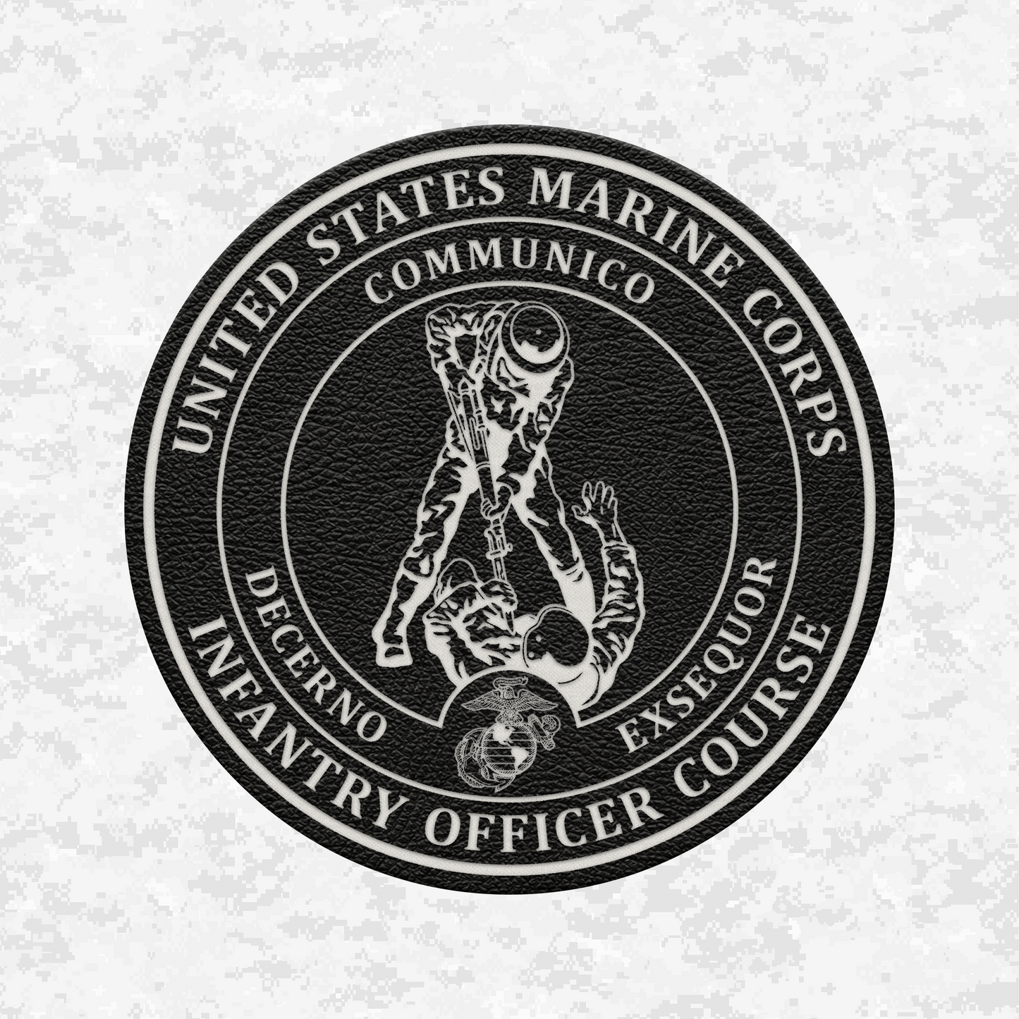 Infantry Officer Course | Leather Patch | Velcro Backed