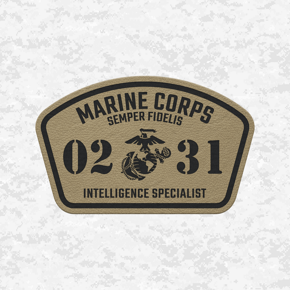 MOS 0231 Intelligence Specialist | Leather Patch | Velcro Backed