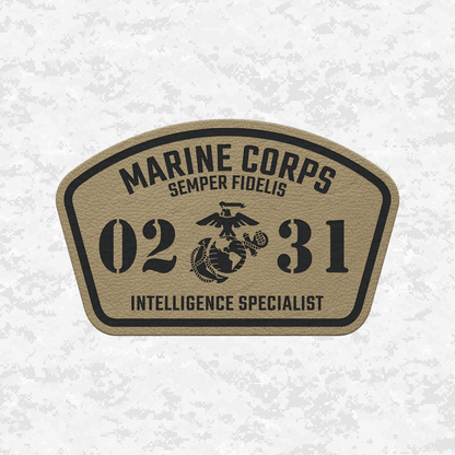 MOS 0231 Intelligence Specialist | Leather Patch | Velcro Backed