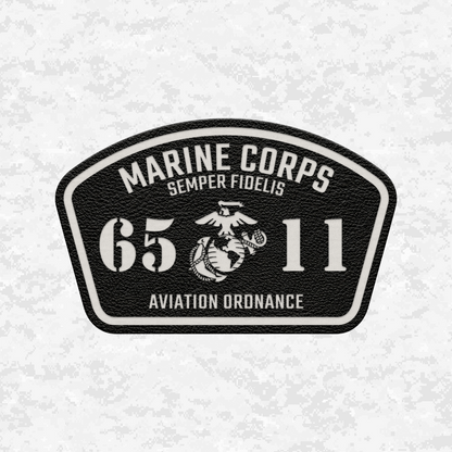 MOS 6511 Aviation Ordnance | Leather Patch | Velcro Backed