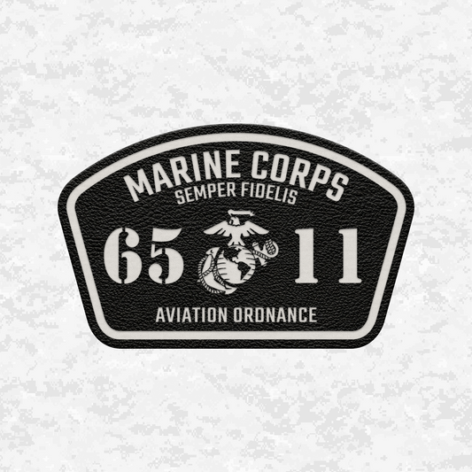 MOS 6511 Aviation Ordnance | Leather Patch | Velcro Backed