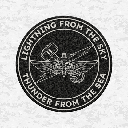 2D ANGLICO | Lightning From The Sky, Thunder From The Sea | Leather Patch | Velcro Backed