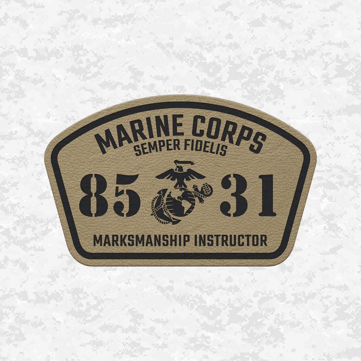 MOS 8531 Marksmanship Instructor | Leather Patch | Velcro Backed
