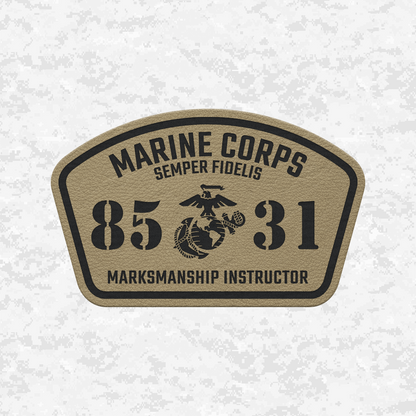 MOS 8531 Marksmanship Instructor | Leather Patch | Velcro Backed