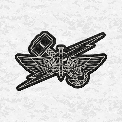 1st ANGLICO | Sky Lightning & Sea Thunder | Leather Patch | Velcro Backed
