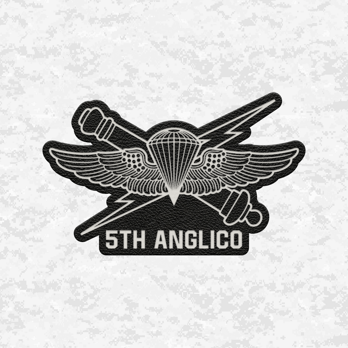 5th ANGLICO | Air Naval Fire | Leather Patch | Velcro Backed