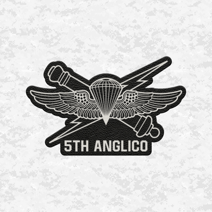 5th ANGLICO | Air Naval Fire | Leather Patch | Velcro Backed
