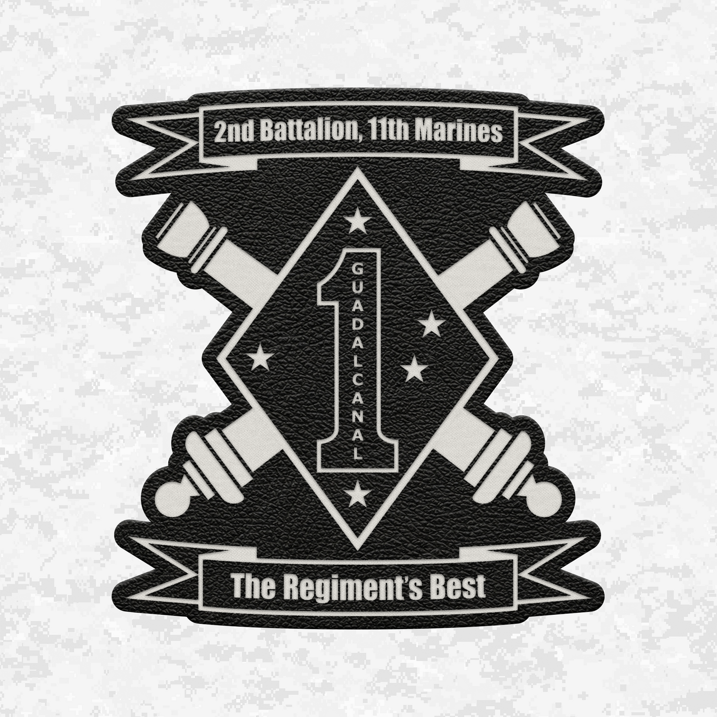 2nd Battalion 11th Marines Unit "Patriot" | Leather Patch | Velcro Backed