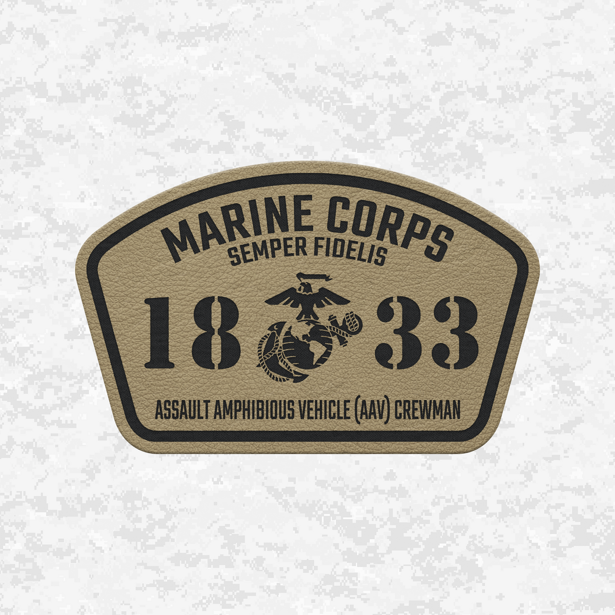 MOS 1833 Assault Amphibious Vehicle (AAV) Crewman | Leather Patch | Velcro Backed