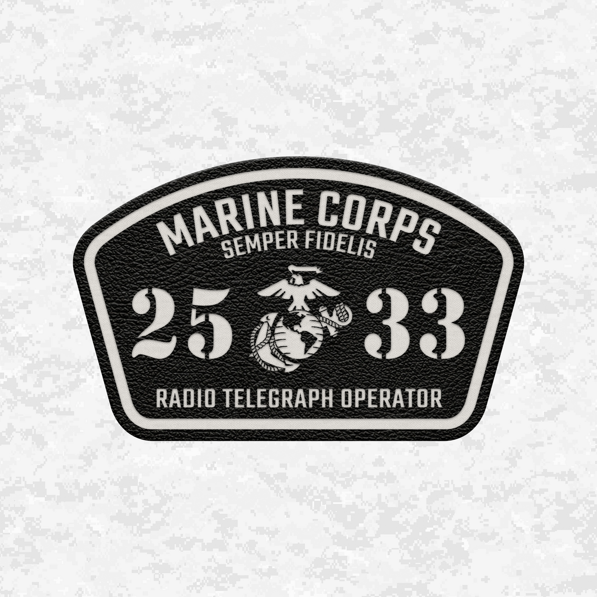 MOS 2533 Radio Telegraph Operator | Leather Patch | Velcro Backed