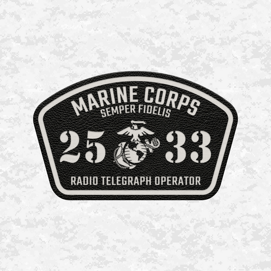 MOS 2533 Radio Telegraph Operator | Leather Patch | Velcro Backed