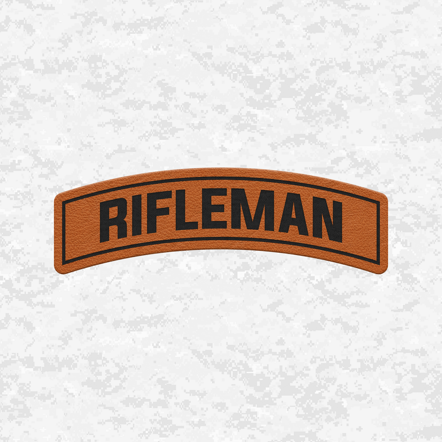 Rifleman Tab Insignia | Leather Patch | Velcro Backed