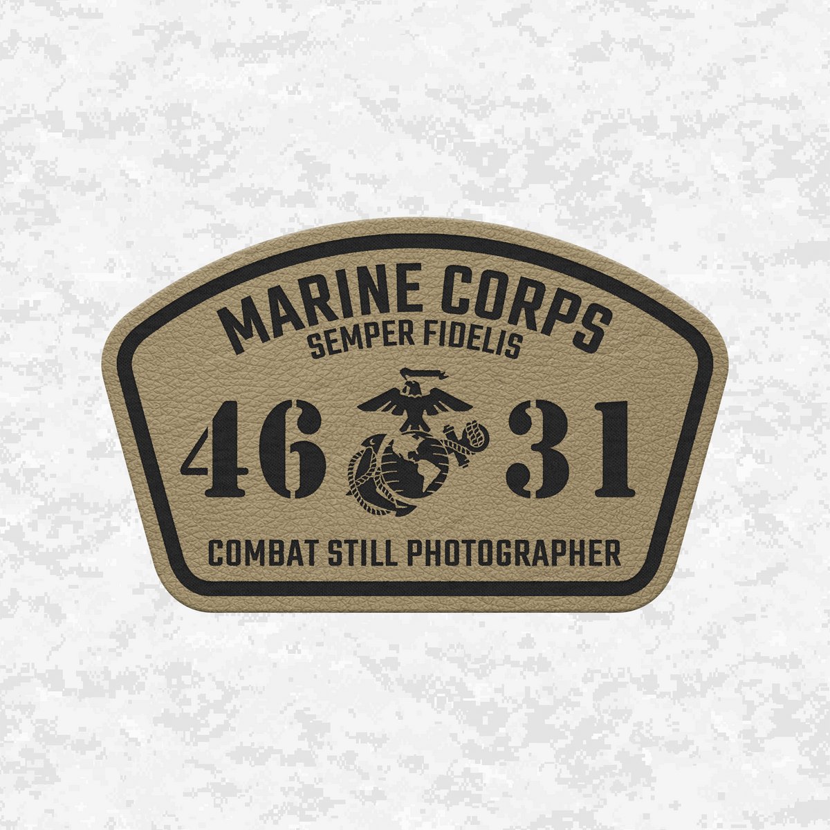 MOS 4631 Combat Still Photographer | Leather Patch | Velcro Backed