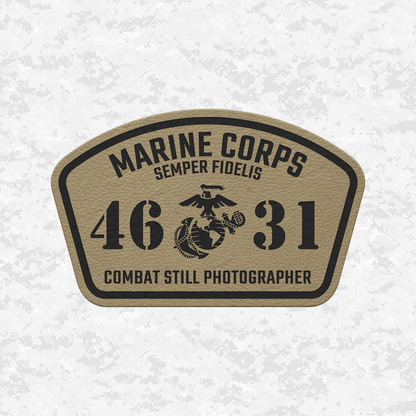 MOS 4631 Combat Still Photographer | Leather Patch | Velcro Backed
