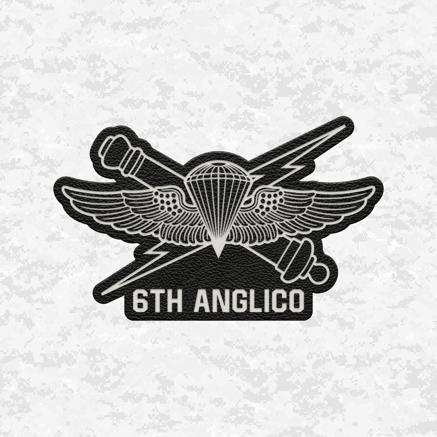 6th ANGLICO | Air Naval Fire | Leather Patch | Velcro Backed