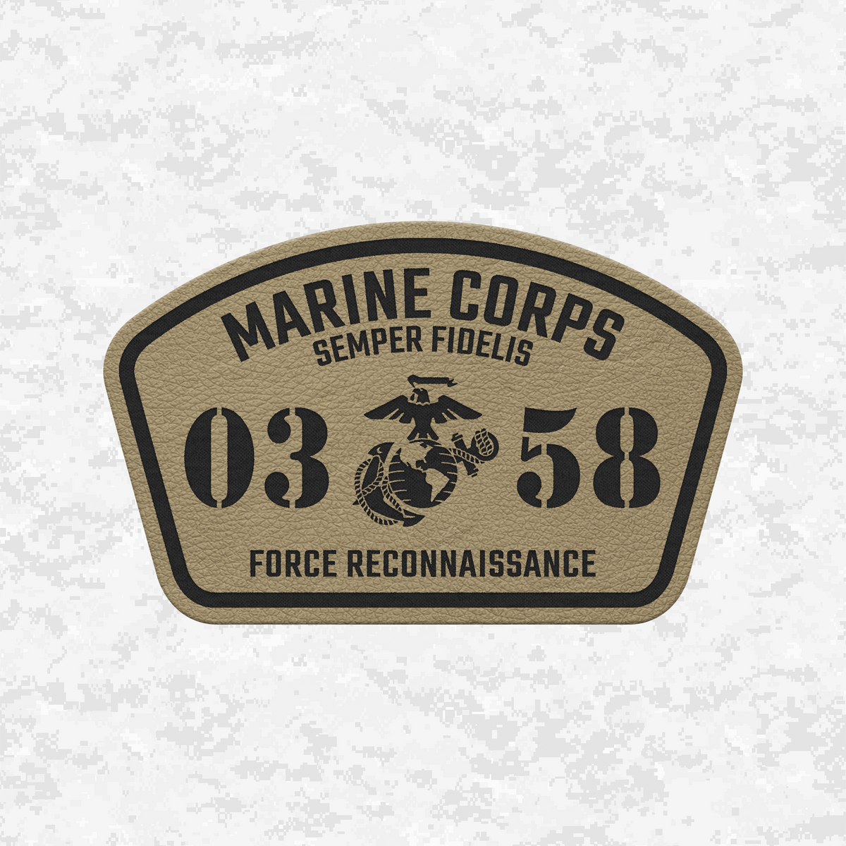 MOS 0358 Force Reconnaissance | Leather Patch | Velcro Backed