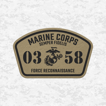 MOS 0358 Force Reconnaissance | Leather Patch | Velcro Backed