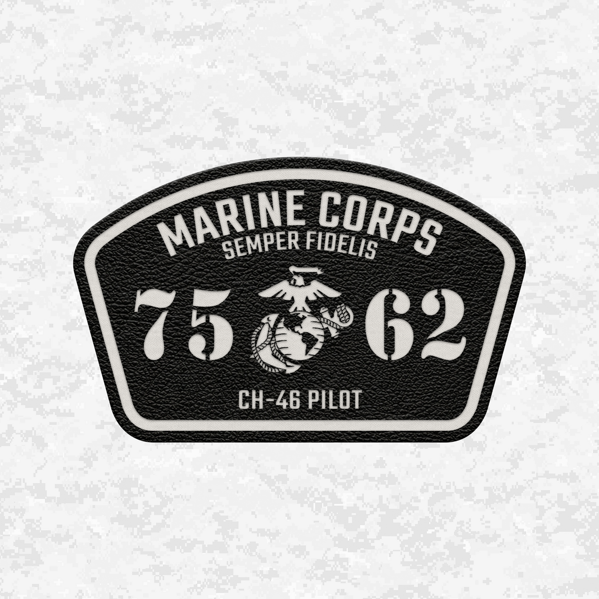 MOS 7562 CH-46 Pilot | Leather Patch | Velcro Backed