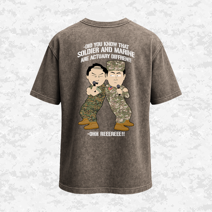 Soldier & Marine Are Diffren!!! | Military Parody | Oversize T-shirt