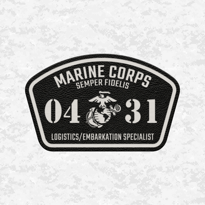 MOS 0431 Logistics/Embarkation Specialist | Leather Patch | Velcro Backed