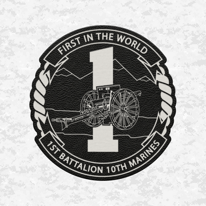 1st Battalion 10th Marines Unit "Nightmare" | Leather Patch | Velcro Backed