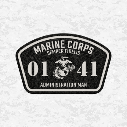 MOS 0141 Administration Man | Leather Patch | Velcro Backed