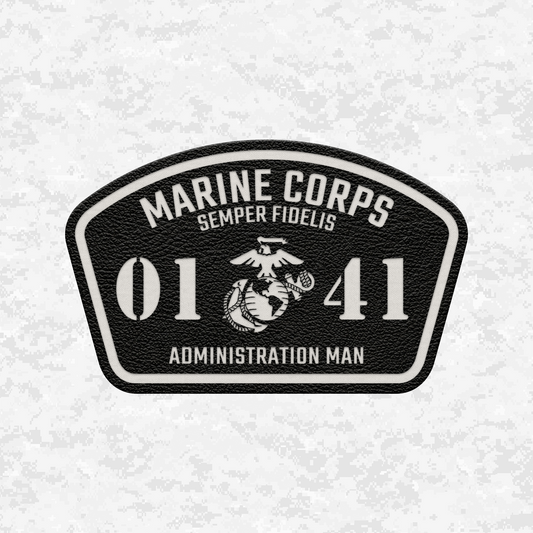 MOS 0141 Administration Man | Leather Patch | Velcro Backed