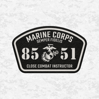 MOS 8551 Close Combat Instructor | Leather Patch | Velcro Backed