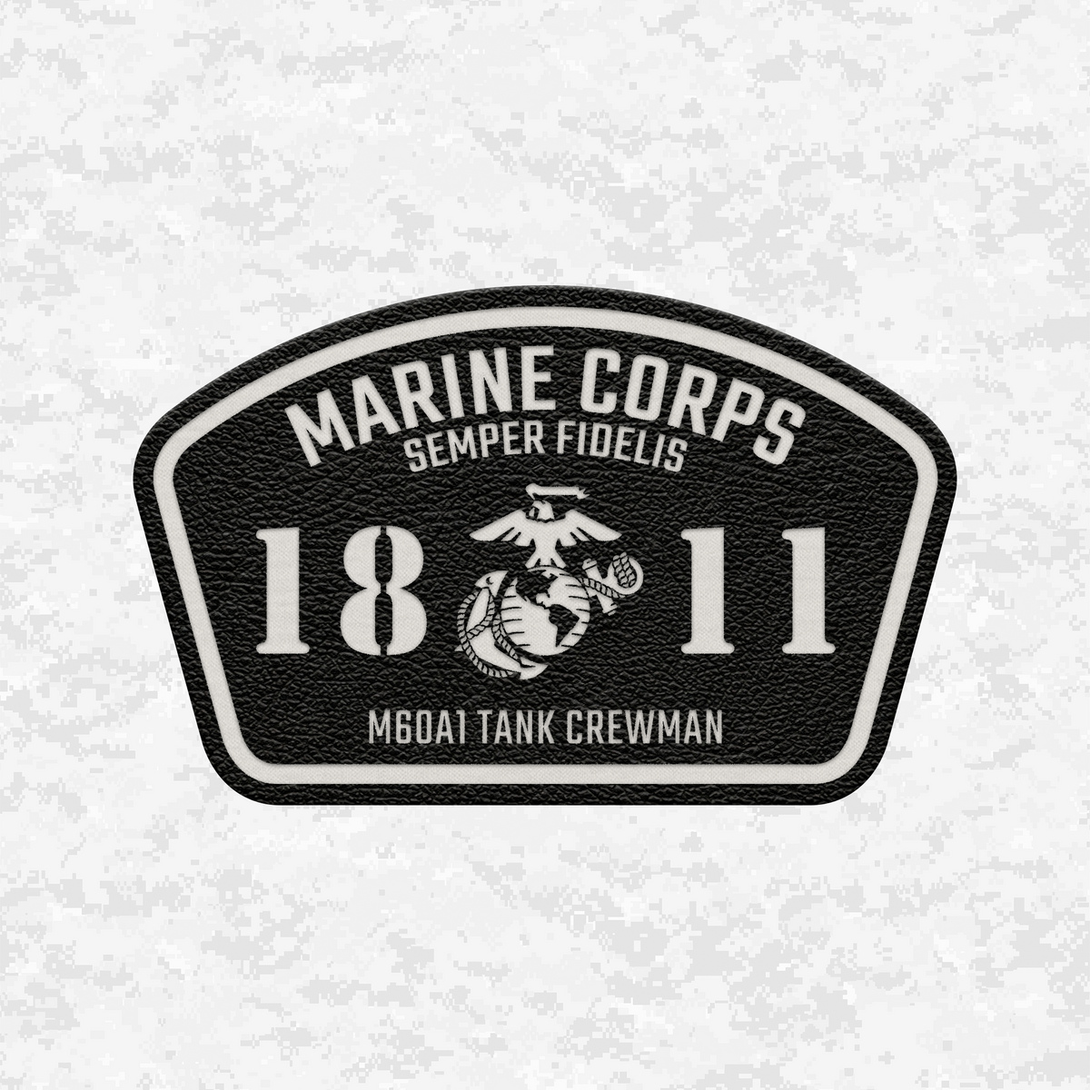 MOS 1811 M60A1 Tank Crewman | Leather Patch | Velcro Backed