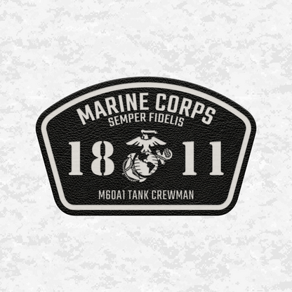 MOS 1811 M60A1 Tank Crewman | Leather Patch | Velcro Backed