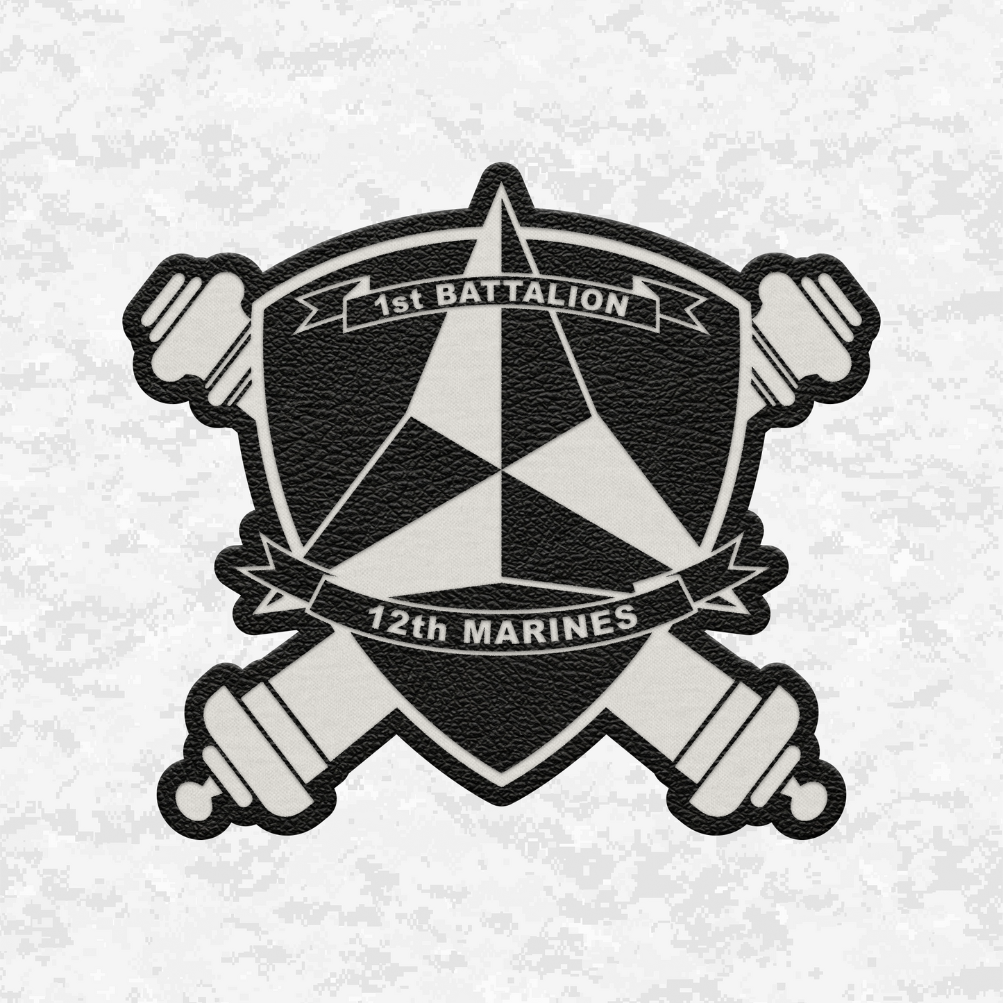 1st Battalion 12th Marines Unit "Spartans" | Leather Patch | Velcro Backed