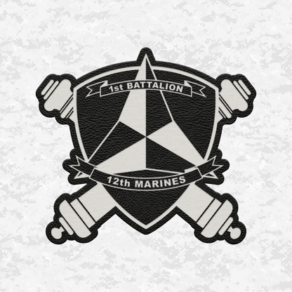 1st Battalion 12th Marines Unit "Spartans" | Leather Patch | Velcro Backed