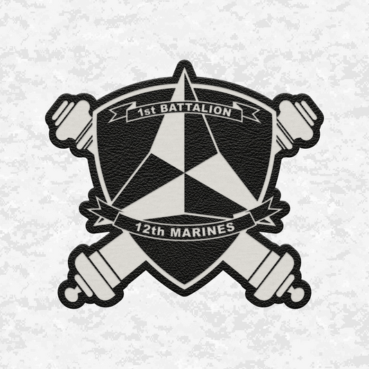 1st Battalion 12th Marines Unit "Spartans" | Leather Patch | Velcro Backed