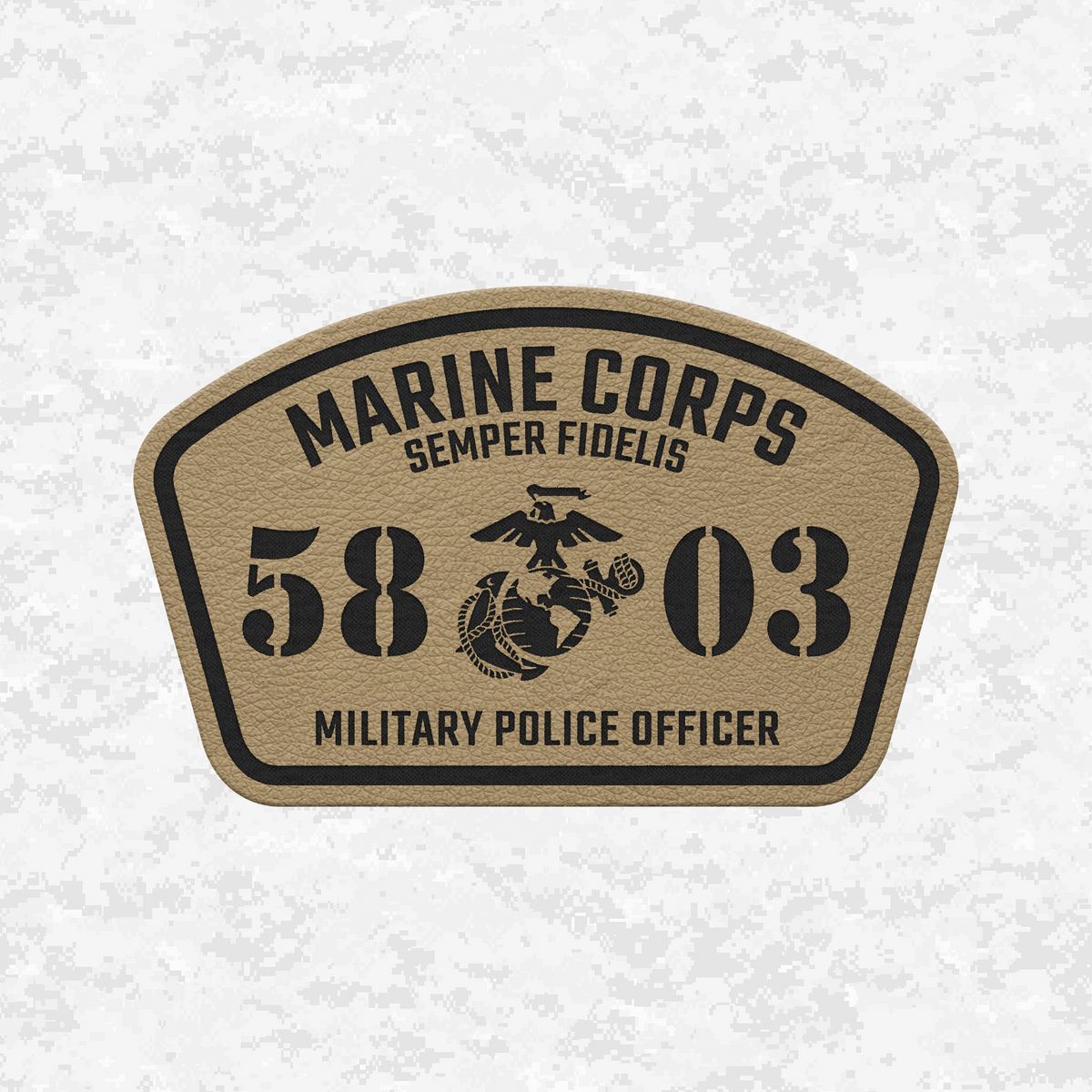 MOS 5803 Military Police Officer | Leather Patch | Velcro Backed