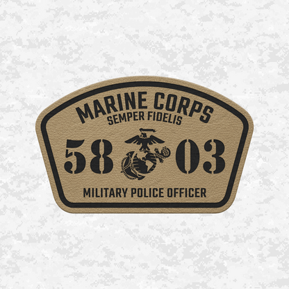 MOS 5803 Military Police Officer | Leather Patch | Velcro Backed
