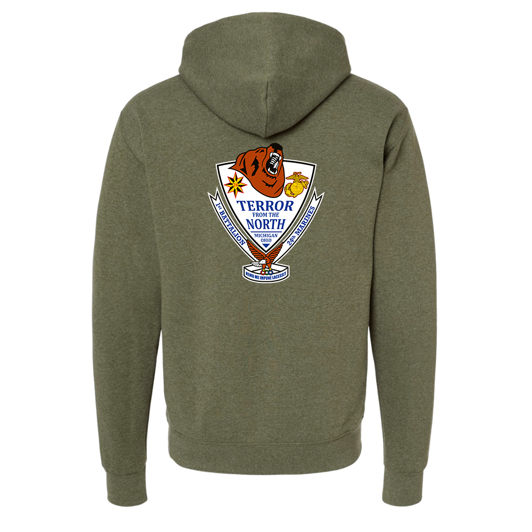 1st Battalion 24th Marines Unit "The Terror from the North" Hoodie