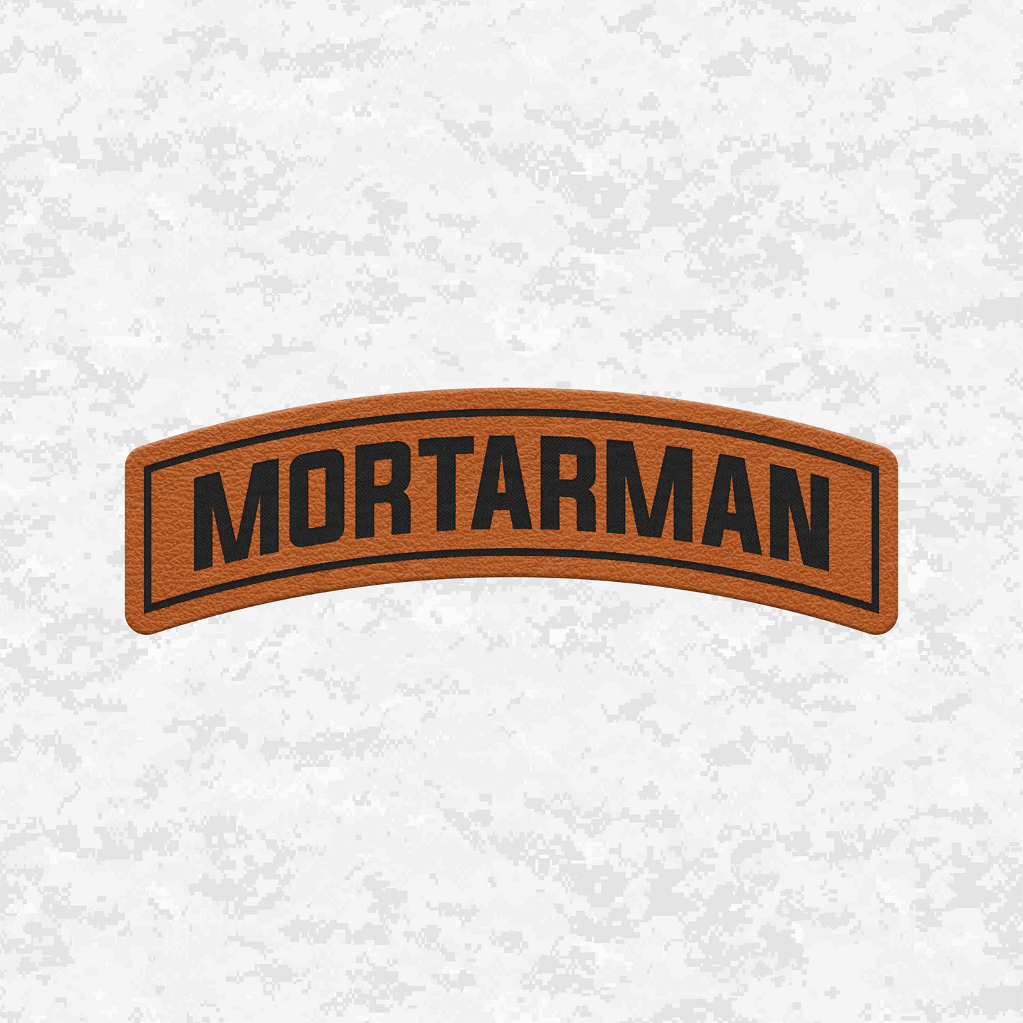 Mortarman Tab Insignia | Leather Patch | Velcro Backed