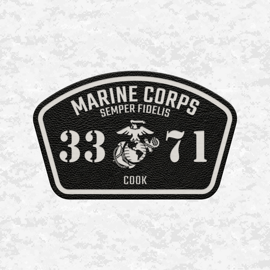 MOS 3371 Cook | Leather Patch | Velcro Backed
