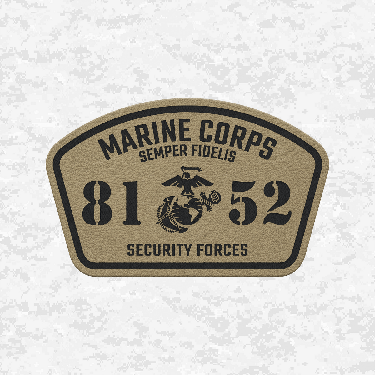 MOS 8152 Marine Corps Security Force Guard | Leather Patch | Velcro Backed