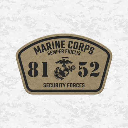 MOS 8152 Marine Corps Security Force Guard | Leather Patch | Velcro Backed