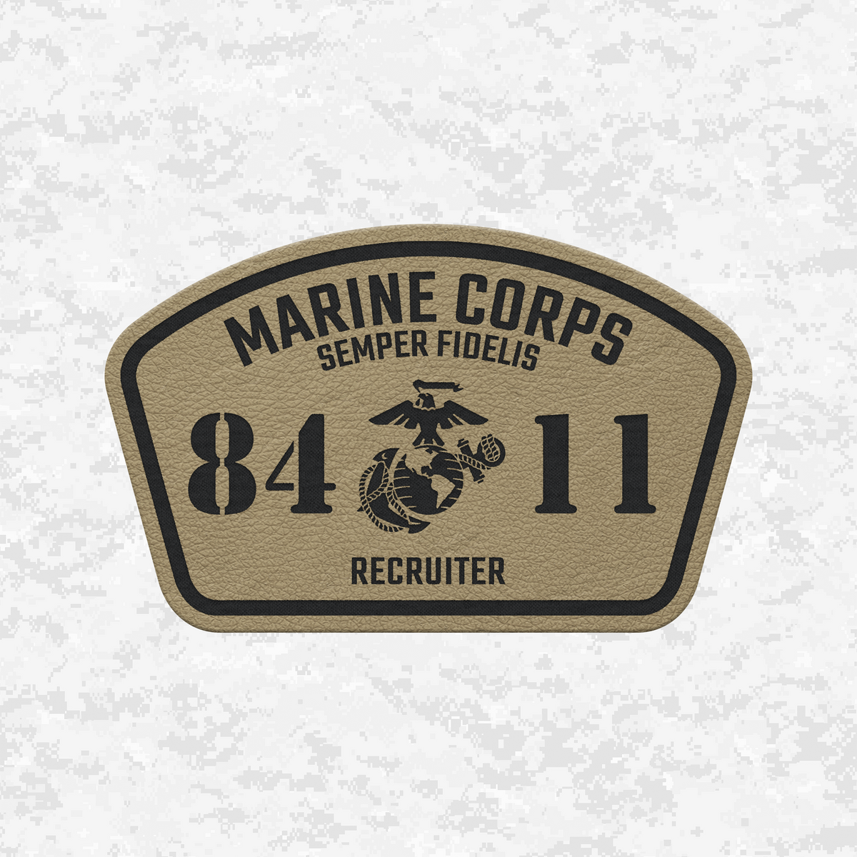 MOS 8411 Recruiter | Leather Patch | Velcro Backed