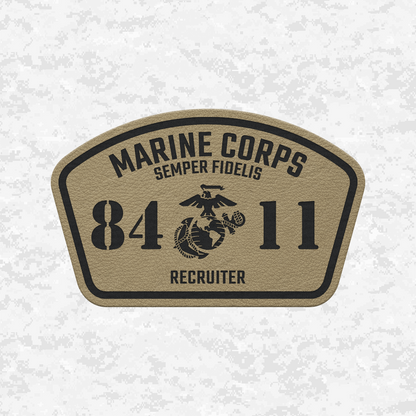 MOS 8411 Recruiter | Leather Patch | Velcro Backed