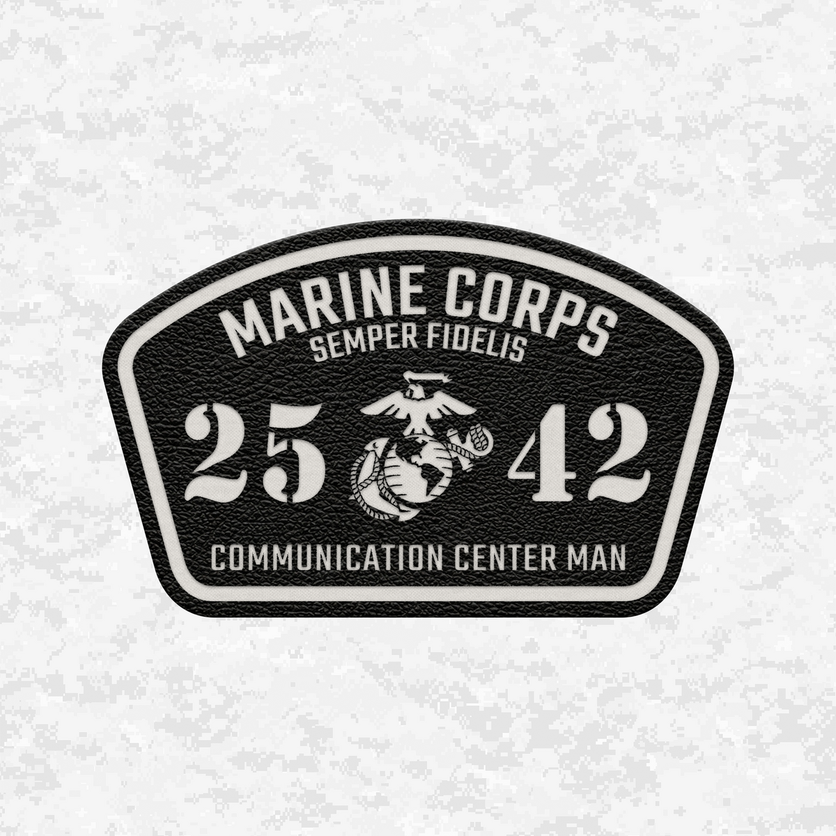 MOS 2542 Communication Center Man | Leather Patch | Velcro Backed